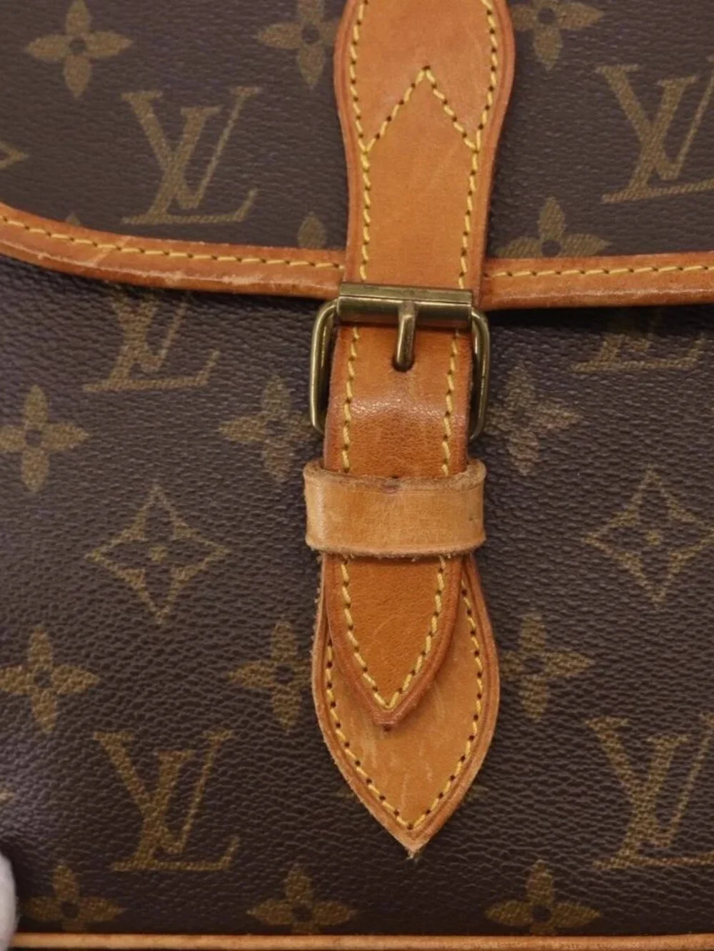 LOUIS VUITTON Monogram Gibeciere GM Shoulder Bag M42246 LV Auth 188421